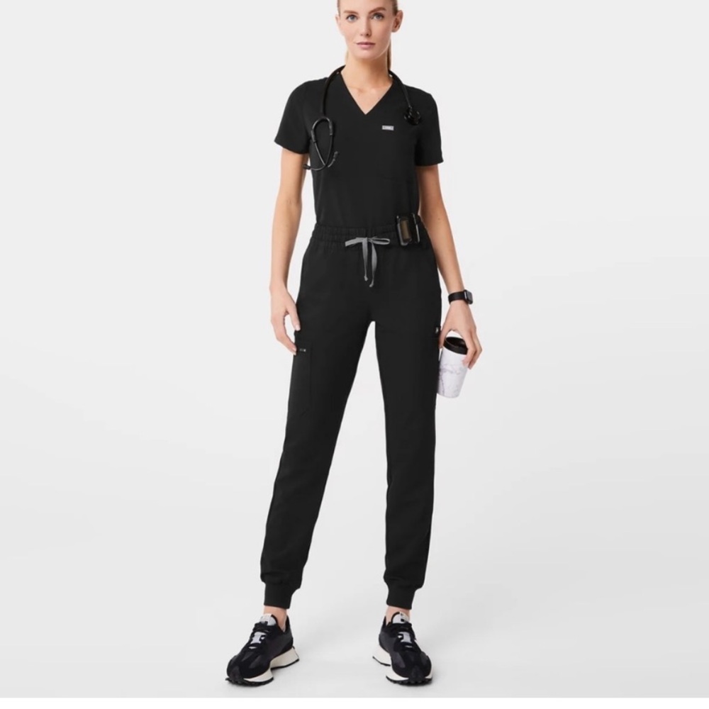 Figs black set of shirt and joggers